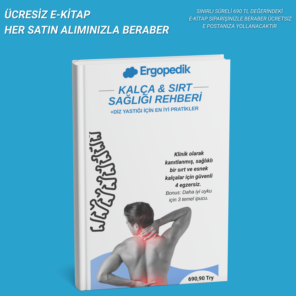Ergopedik™ Yastık - Sırtı, Dizleri & Siyatiği Rahatlatır